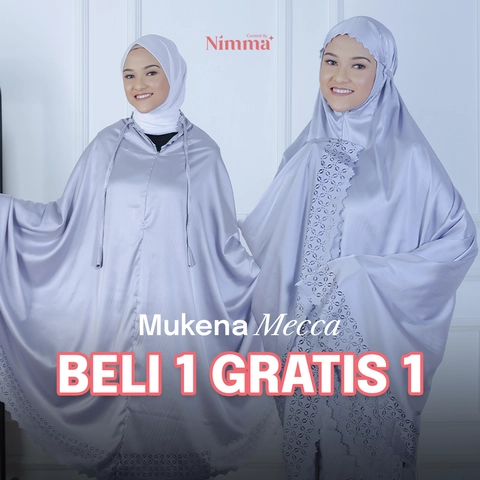 B1G1 - Mukena  Dewasa Silky Laser Cut - MECCA ASH